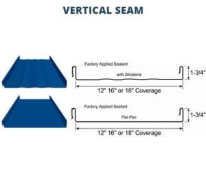 Vertical Seam Roofing Style